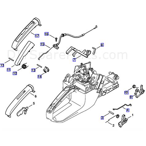 Stihl Ms 361 Chainsaw Ms361 C Parts Diagram Throttle Control