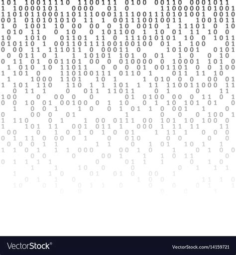 Binary Code Black And White Background With Digits