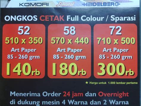 Cetak Offset Digital Printing Finishing Di Solo Ongkos Cetak Offset