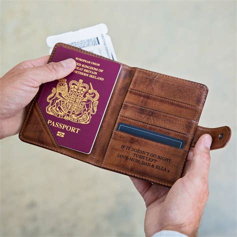 Personalised Leather Passport Wallet By Ginger Rose