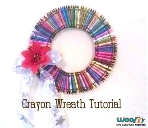 Teacher T How To Make A Crayon Wreath Craft Tutorial
