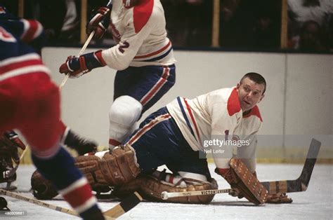 Montreal Canadiens Goalie Lorne Gump Worsley In Action Vs New York