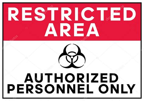 Aviso de peligro biológico Área restringida Personal autorizado solo