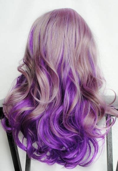 Blonde And Purple Curly Hair Pictures Purple Ombre Hair Hair Color