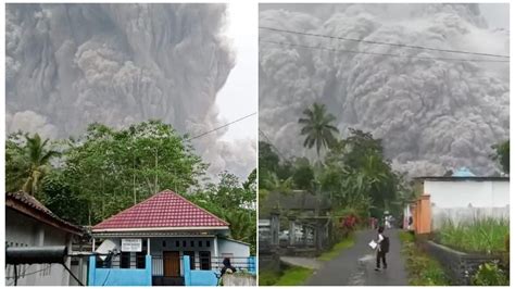 VIDEO Gunung Berapi Semeru Meletus Di Jawa Timur
