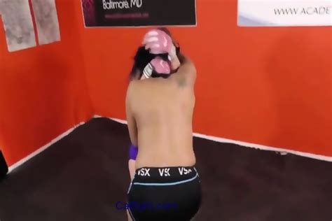 Real Female Fighting With Mma Gloves With Body Punching Facesitting
