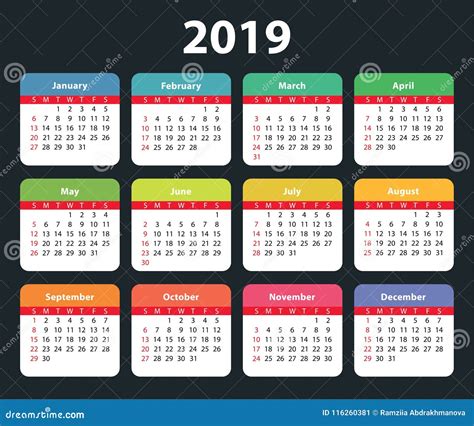 Sintético 105 Foto Calendario 2019 Para Niños En Español Actualizar