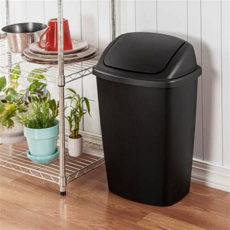 Sterilite Swing Top Trash Can Black 75 Gal Kroger