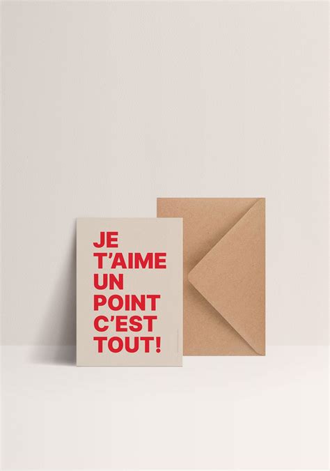 Modern And Graphic Card Je Taime Un Point Cest Tout Papier And Co