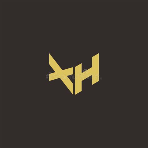 Initial Alphabet Letter Xh X H Logo Company Icon Design Stock Vector