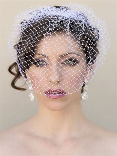 French Tulle Birdcage Veil Hair Accessories Collection Bridal Hair