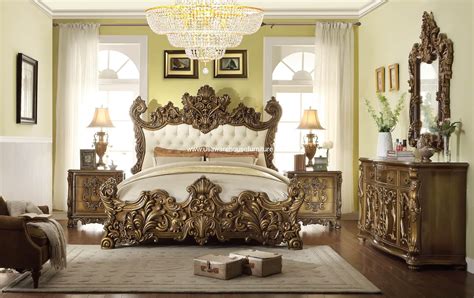 Homey Design Hd 8008 5pc Golden Royal Palace Bedroom Set Usa