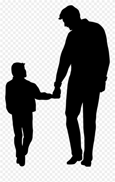 Free Father S Day Son Clip Art Father And Son Silhouette Vector Png Nohat Cc