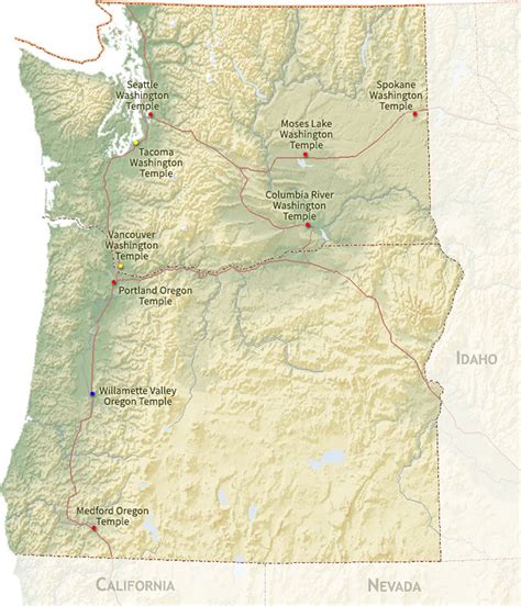 Pacific Northwest States Map Region