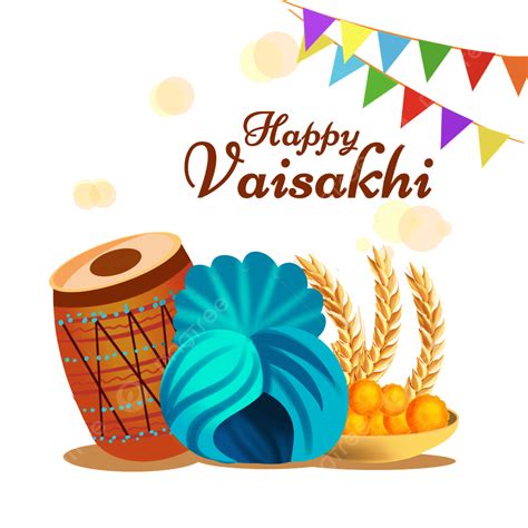 Happy Vaisakhi White Transparent Happy Vaisakhi Blue Headband And