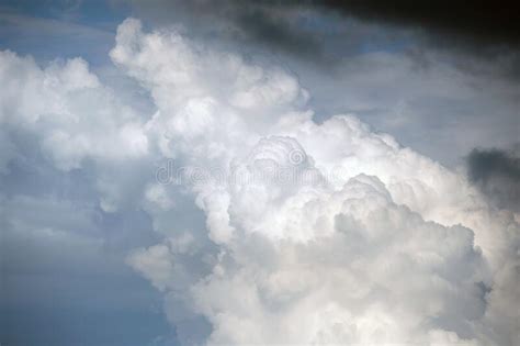 Landscape Of Dark Ominous Clouds Forming On Stormy Sky During Heavy