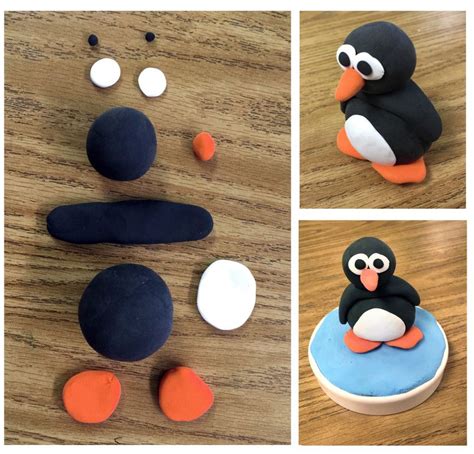 Model Magic Penguin · Art Projects For Kids Clay Crafts For Kids
