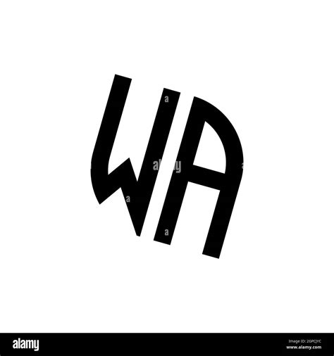 Logo Wa Avec Modèle De Conception De Monogramme à Vecteur De Forme