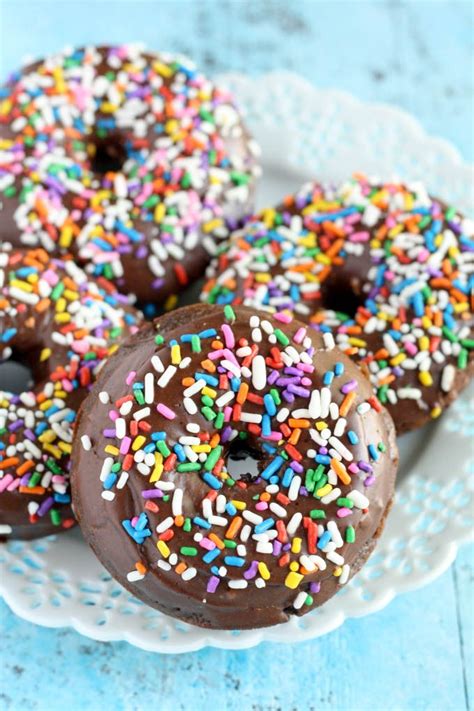 These Easy Homemade Baked Chocolate Donuts Are Topped With A Delicious
