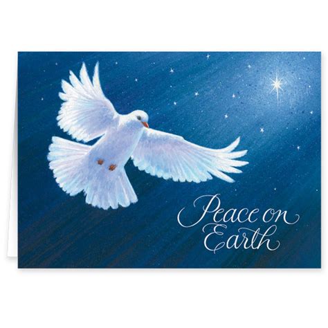 Dove Of Peace Christmas Verse Christmas Card Set Of 20 View 2