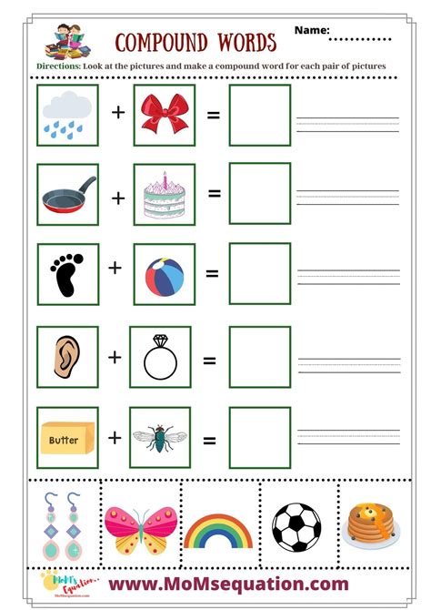 Free Printable Compound Word Worksheets For Kindergarten