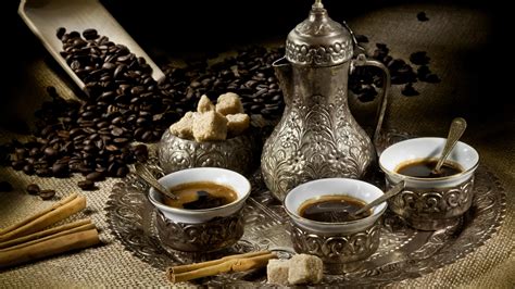 Turkish Coffee In Silver Cup Hd Wallpaper Wallpaper Download 5120x2880