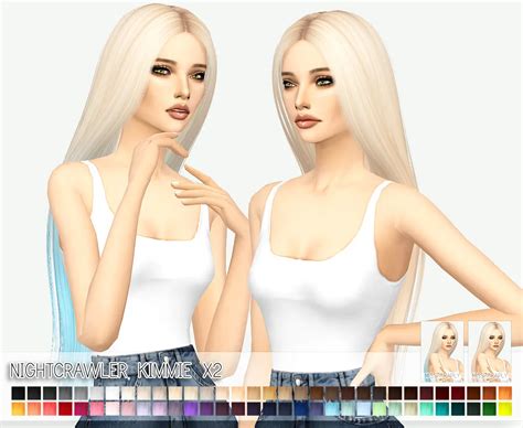 Sims 4 Hairs Miss Paraply Nightcrawler`s Kimmie Hair Retextured