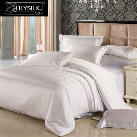 Without seams, there are fewer points where the sheets. LILYSILK 4pcs Silk Bedding Set 100% Mulberry Seamless Silk ...