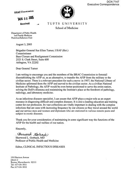 Executive Correspondence - Letter dtd 08/03/05 to Commissioner Turner ...