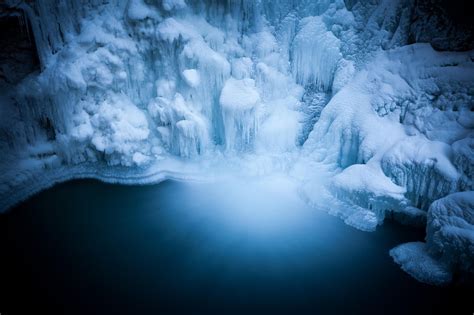 Nature Winter Snow Ice Water Waterfall Long Exposure Frost