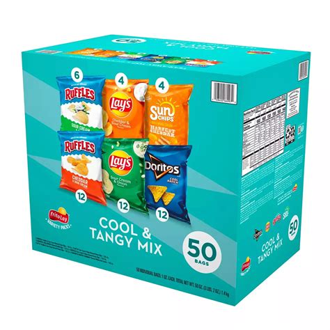 Frito Lay Cool And Tangy Mix Variety Pack 50 Count