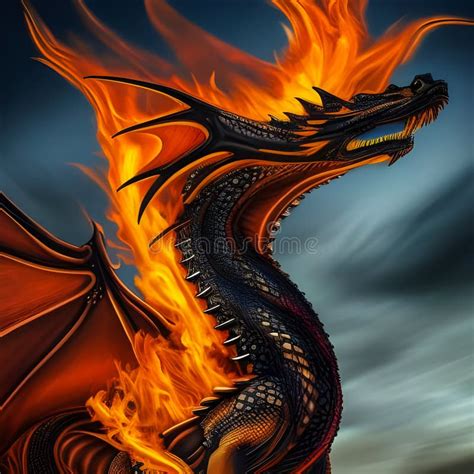 Realistic Fire Dragon Stock Illustrations 383 Realistic Fire Dragon