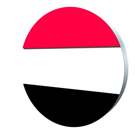 Yemen 3d Rounded Flag With Transparent Background 152