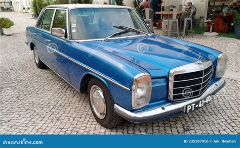 Blue Classic 1960s 1970s W Class Mercedes Benz Sedan Batalha Portugal