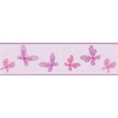 Flutter By Purple Butterflies Wallpaper Border Sample