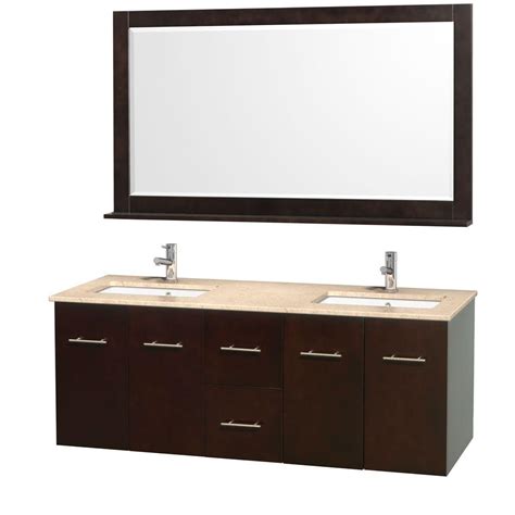 Many items ship in one business day. Wyndham Collection Centra 60 in. Double Vanity in Espresso ...