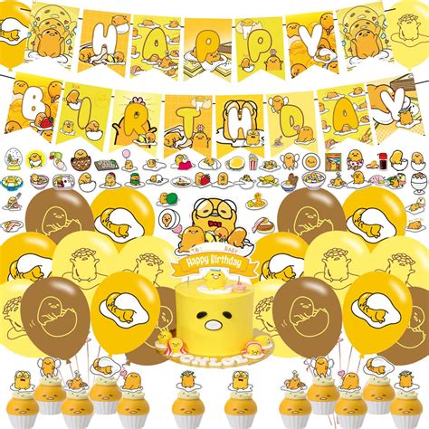 Gudetama Party Decorationsbirthday Party Supplies For Lazy Egg Party