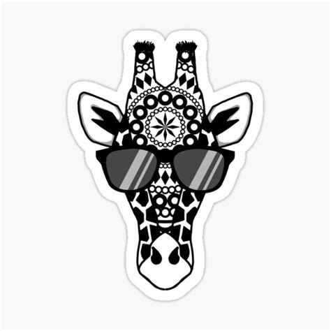 Summertime Mandala Giraffe Animal Designs Dopeyart Sticker For