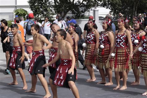 New Zealand Maori Perform Haka War Dance Editorial Photography Image