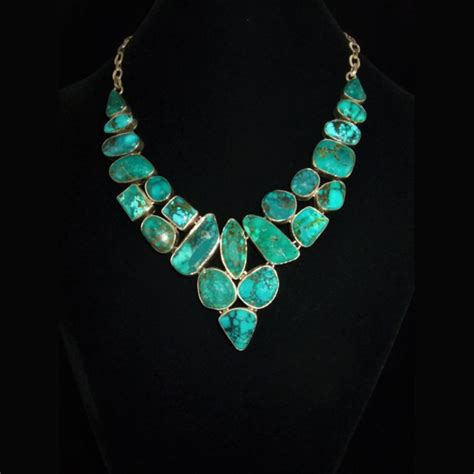 Turquoise Splendor Turquoise Sterling Silver Necklace Etania Gems