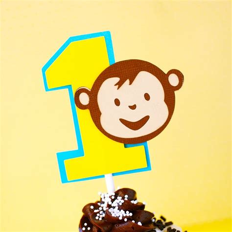 Custom Boy Mod Monkey Inspired Cupcake Toppers With Your Etsy