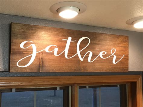 LARGE Gather Wood Sign Gather Sign Kitchen Sign Dining | Etsy | Gather wood sign, Dining room ...
