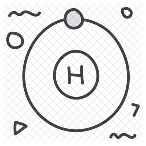 Hydrogen Atom Icon Download In Doodle Style