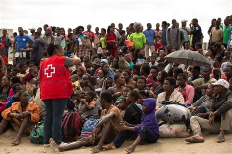 Updated With Video Cyclone Idai Survivors Arrive By Rescue Boat In Beira Mozambique