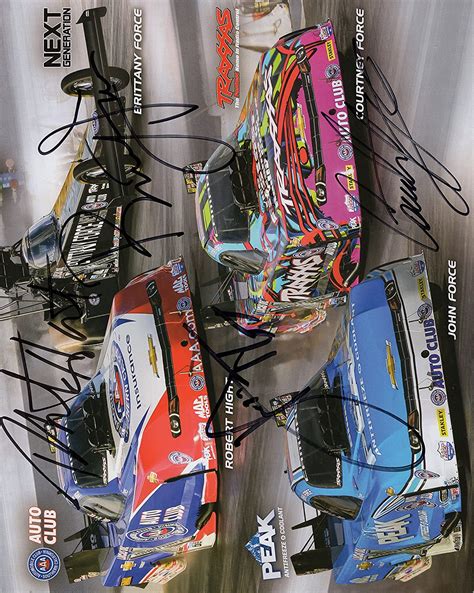 COURTNEY BRITTANY JOHN FORCE AUTOGRAPHED X PHOTO COA NHRA At Amazon S Sports Collectibles Store