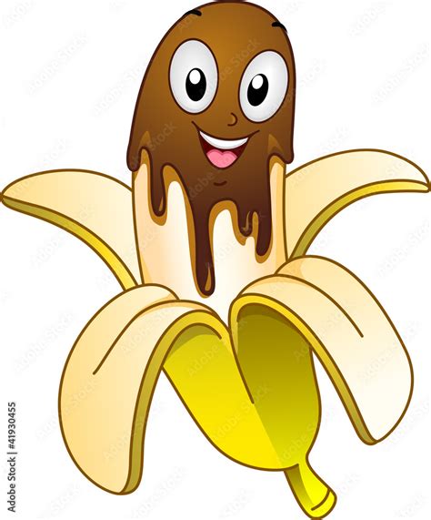 Banana Choco Mascot Vector De Stock Adobe Stock