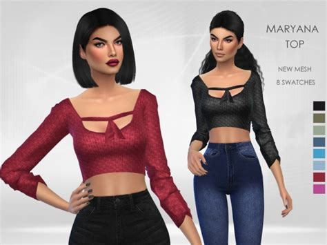 Maryana Top By Puresim At Tsr Sims 4 Updates