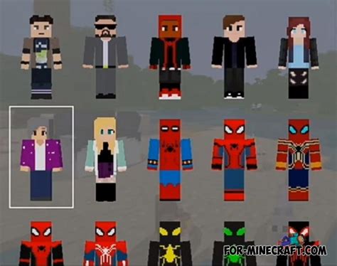 Spider Man Hd Skin Pack For Minecraft Pe