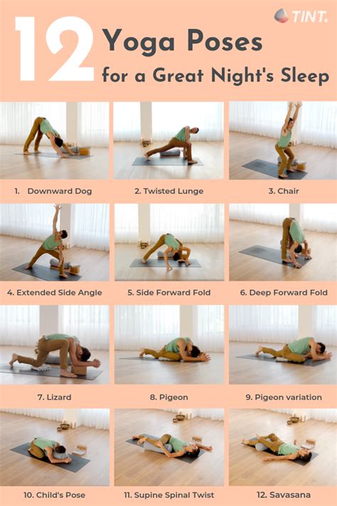 12 Yoga Poses For A Great Nights Sleep Evening Yoga Yoga Poses
