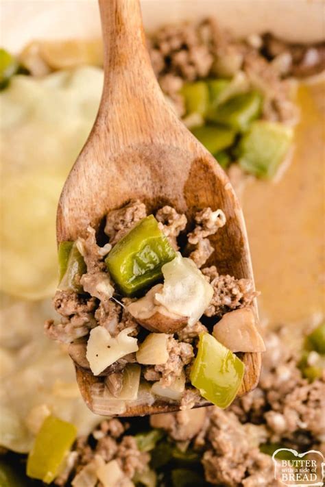 Philly Cheesesteak Bowls Butter With A Side Of Bread